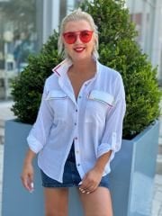 RENKLİ MODEL KETEN GÖMLEK