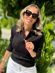 POLO FERMUARLI YAKA TRİKO BLUZ