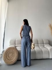 TENSEL KUMAŞ YELEK PANTOLON TAKIM