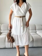 FİSTO DANTEL ASTARLI ELBİSE