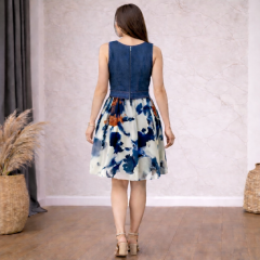 ÜST DENİM ALT ŞİFON ELBİSE