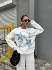 ÜÇ İPLİK ŞARDONLU SWEATSHİRT