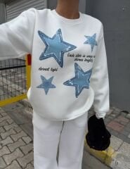 ÜÇ İPLİK ŞARDONLU SWEATSHİRT