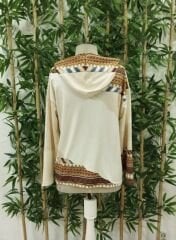 DALGIÇ KUMAŞ ŞARDONLU BLUZ