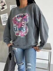 YIKAMALI ÜÇ İPLİK ŞARDONSUZ SWEATSHİRT