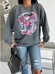 YIKAMALI ÜÇ İPLİK ŞARDONSUZ SWEATSHİRT