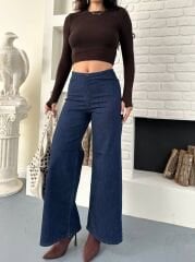 LİKRALI BELİ LASTİKLİ KOT PANTOLON