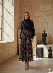 SİMLİ DOKUMA KUMAŞ ETEK