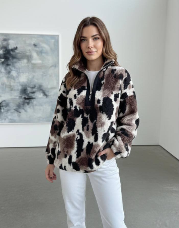LEOPAR PELUŞ SWEAT
