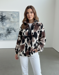 LEOPAR PELUŞ SWEAT