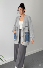 KOT CEPLİ TRİKO CEKET