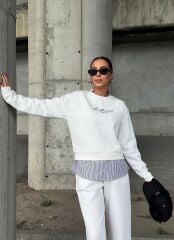 GÖMLEK DETAYLI ÜÇ İPLİK SWEAT