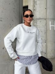 GÖMLEK DETAYLI ÜÇ İPLİK SWEAT