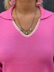 NAKIŞ DETAYLI TRİKO KEMER ÜSTÜ KAZAK