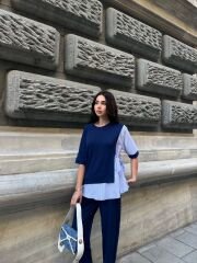 MODAL KUMAŞ GÖMLEK DETAYLI TAKIM