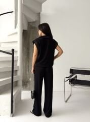 MODAL KUMAŞ PARAŞÜT GARNİLİ YELEKLİ TAKIM