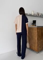 OMUZ DEKOLTELİ ÇİFT RENK MODAL TAKIM